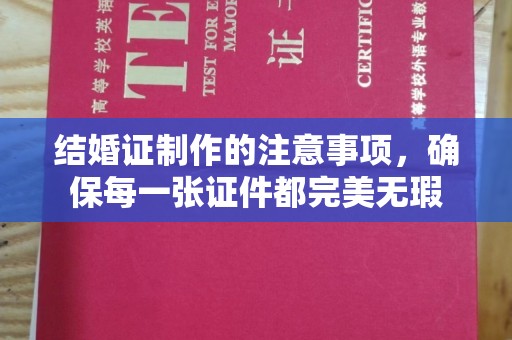 寿光结婚证制作的注意事项，确保每一张证件都完美无瑕