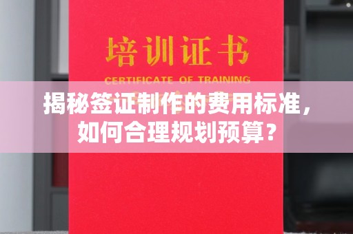 寿光揭秘签证制作的费用标准，如何合理规划预算？
