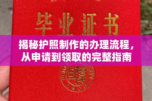 寿光揭秘护照制作的办理流程，从申请到领取的完整指南