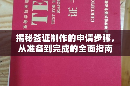 寿光揭秘签证制作的申请步骤，从准备到完成的全面指南