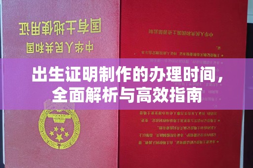 寿光出生证明制作的办理时间，全面解析与高效指南
